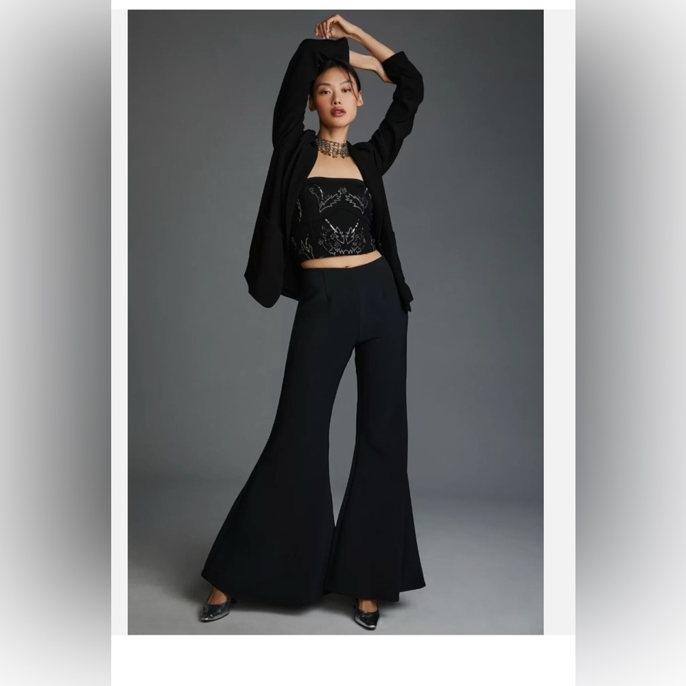Anthropologie Black Flare Pants
